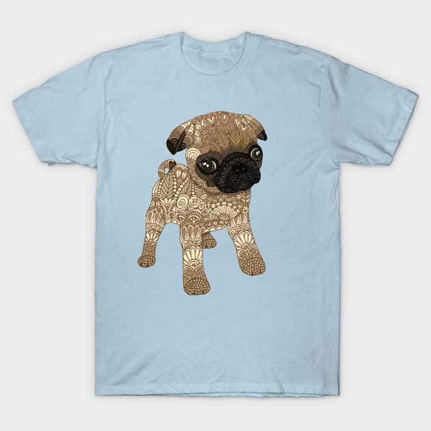 Pug Puppy T-Shirt by ArtLovePassion